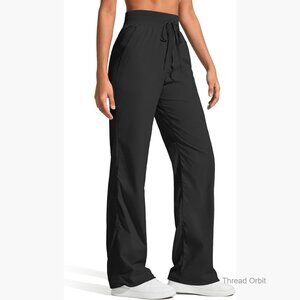 Lightweight Straight Leg Joggers with Pockets Drawstring Waist Athletic Pants